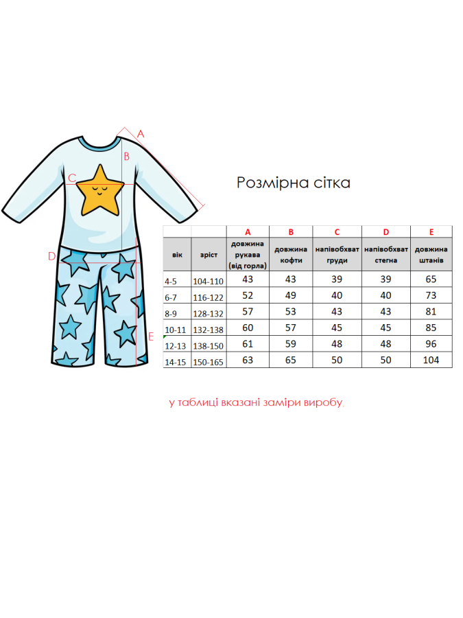 Піжама тепла для дівчаток з флісу червоно-зелена, Зимова рукавичка