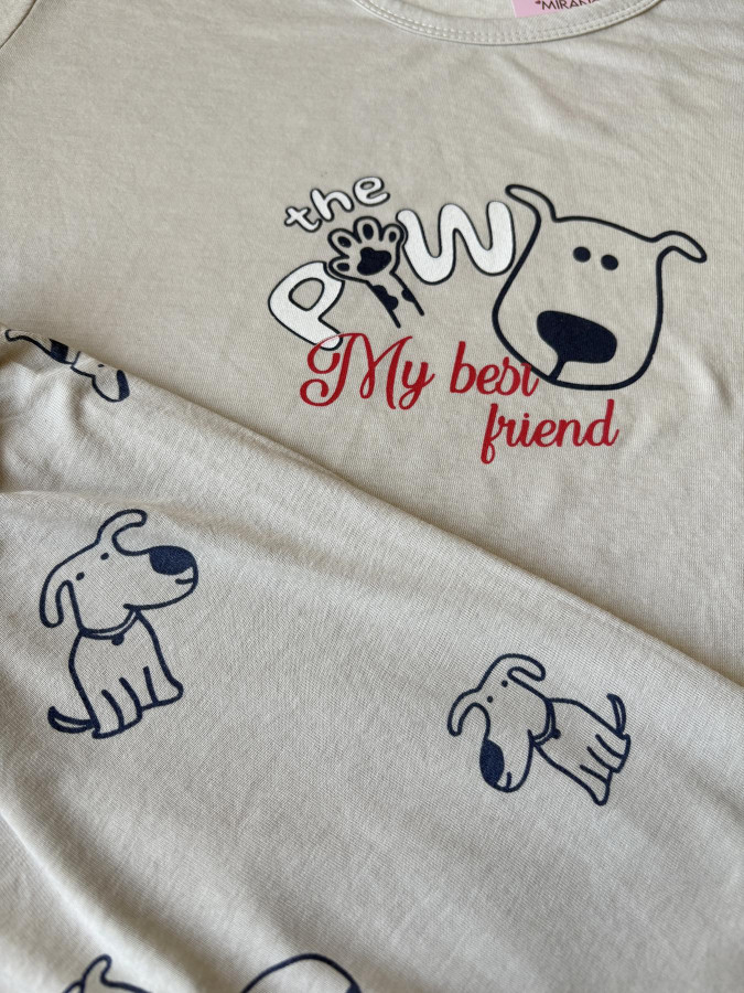 Жіночий домашній комплект "y best friend" (Капрі+футболка)