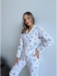 Домашня жіноча піжама COSY Сніжинки (сорочка+штани)