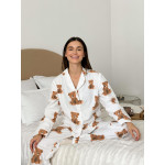 Домашняя теплая женская пижама COSY Тедди (рубашка+штани)