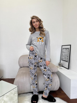Жіноча тепла піжама COSY з начосом "Baby Leo"