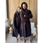 Халат унисекс с капюшоном Cuddle, шоколад