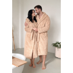 Халат унисекс с капюшоном Cuddle, беж