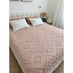 Покрывало Diamond Nordic 180×200 см, тускло-розовый