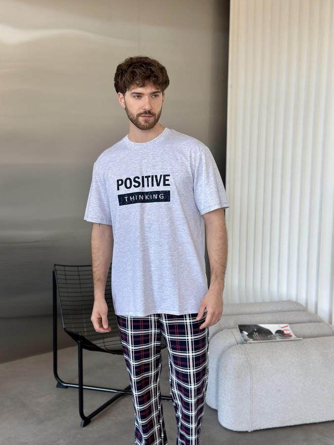Піжама чоловіча комплект Positive thinking (штани+футболка)