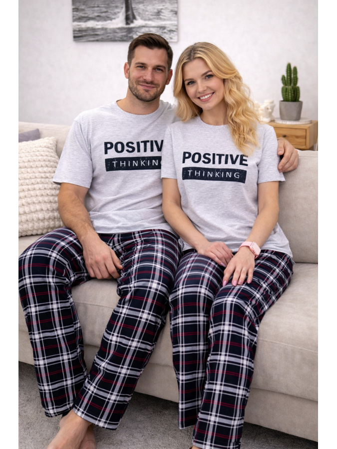 Піжама чоловіча комплект Positive thinking (штани+футболка)