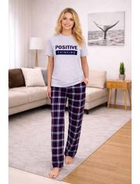 Піжама жіноча комплект штани+футболка Positive thinking